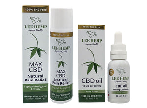 100% THC Free! Bundle & SAVE - 1000mg CBD Tincture & Max CBD Pain Relief Lotion