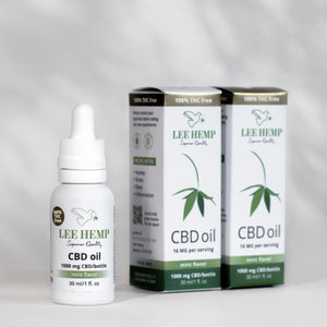 Broad Spectrum THC Free CBD Oil - Mint Cream Flavor - 1000 mg - 1 oz